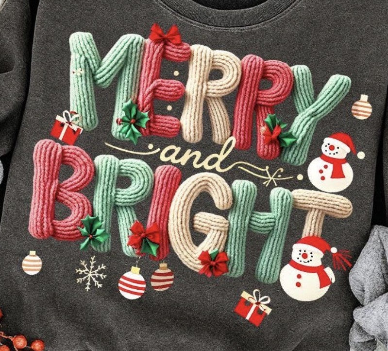 DTF Transfer- Merry and Bright