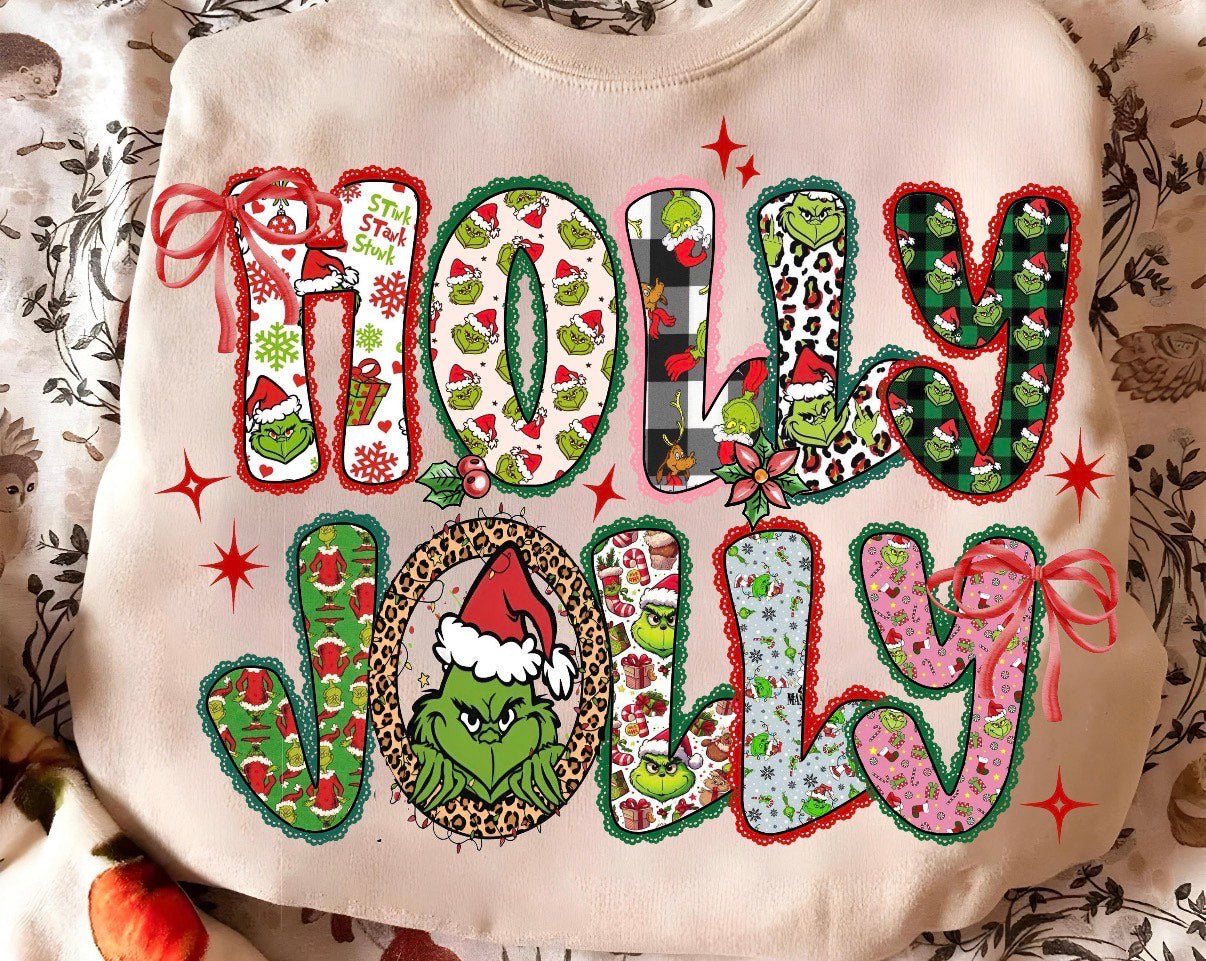 DTF Transfer- Holly Jolly