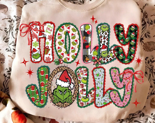DTF Transfer- Holly Jolly