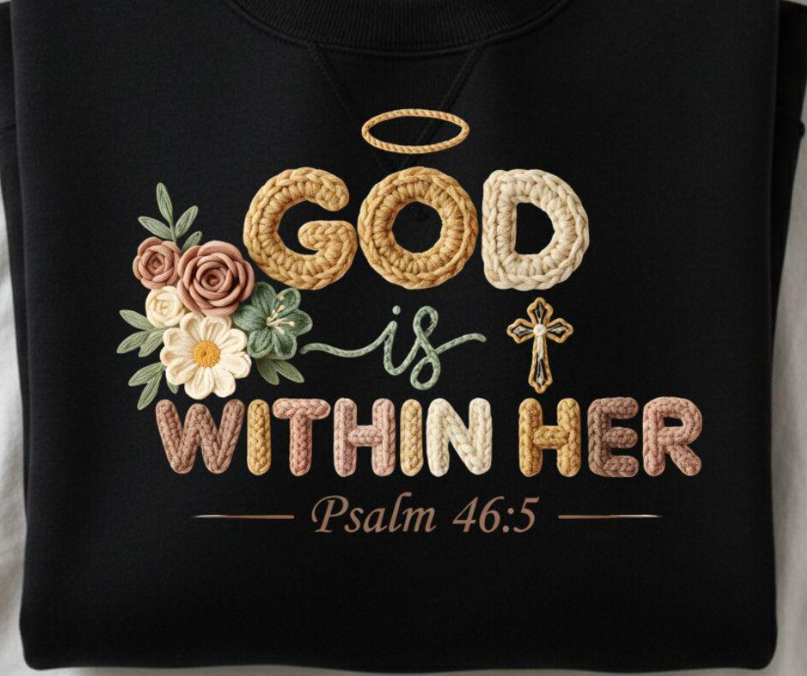 DTF Transfer- God is within her