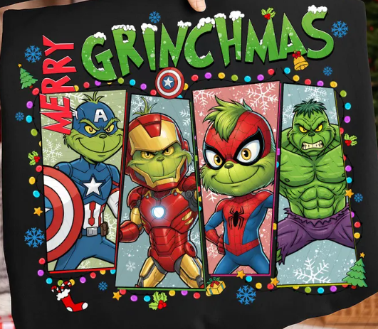 DTF Transfer- Superhero Grinchmas