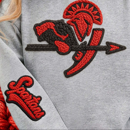 Faux Yarn School Mascot HOODIE