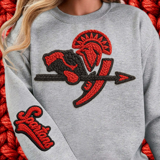 Faux Yarn School Mascot CREWNECK SWEATER