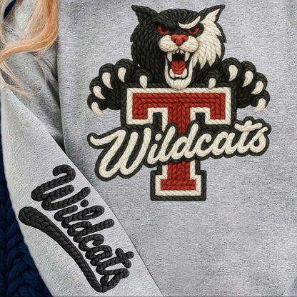 Faux Yarn School Mascot CREWNECK SWEATER